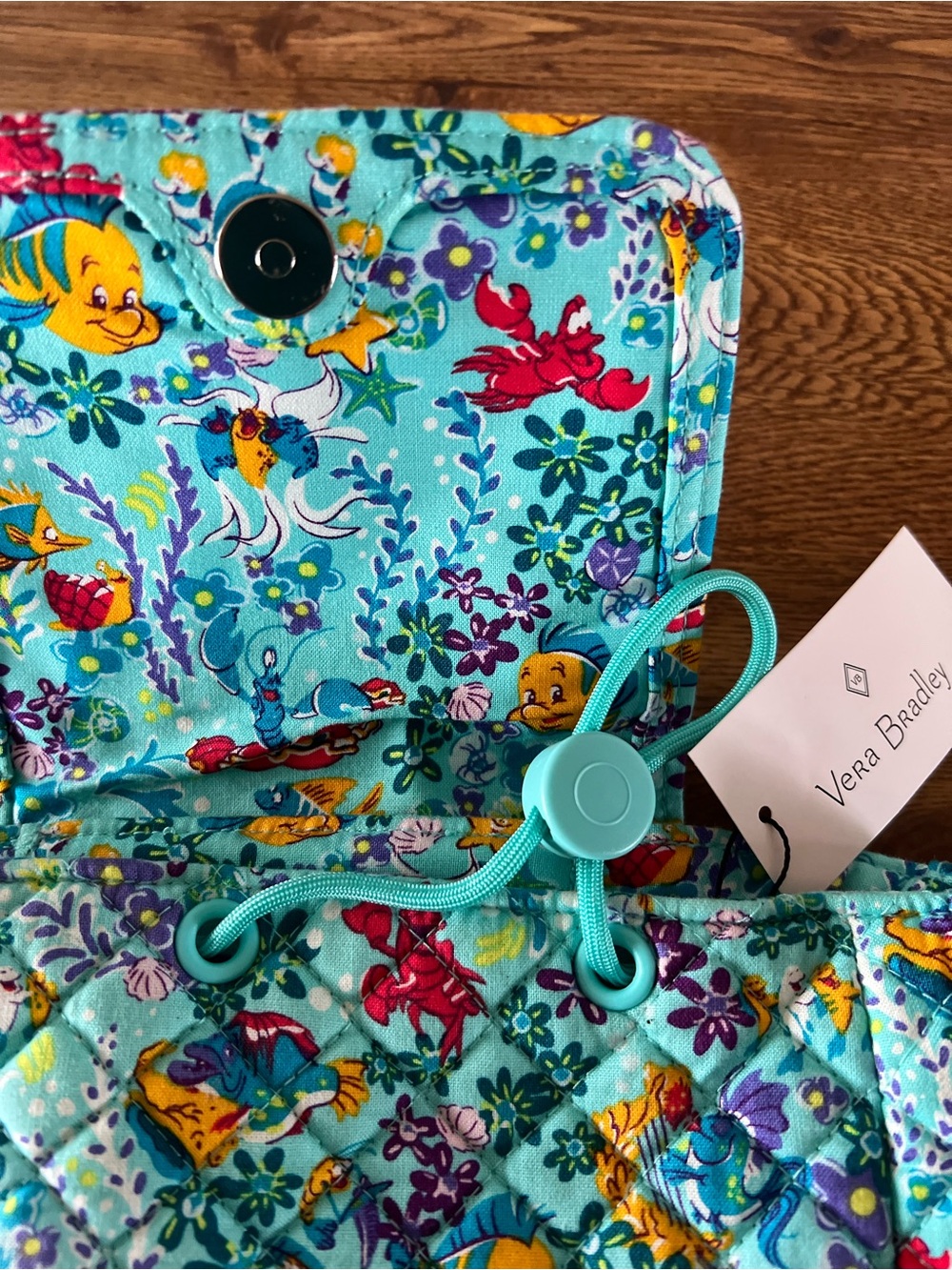 NWT Disney Vera Bradley Ariel Floral Ditsy Mini Backpack The Little Mermaid - Picture 4 of 12